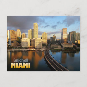 Carte Postale Brickell Skyline à Miami, Floride