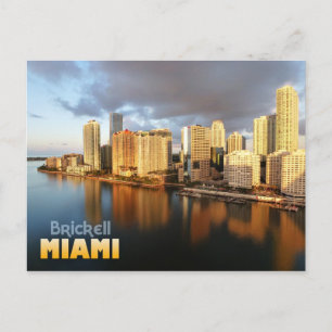Carte Postale Brickell Skyline à Miami, Floride