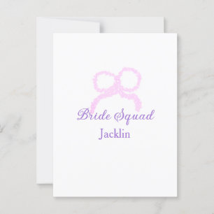 Carte Postale Bride escouade rose parties scintillant arc étoile