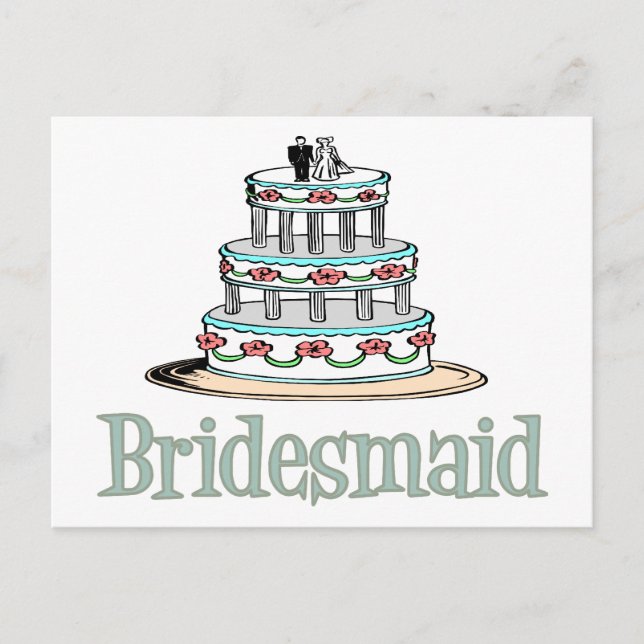 Carte Postale Bridesmaid (gâteau) (Devant)