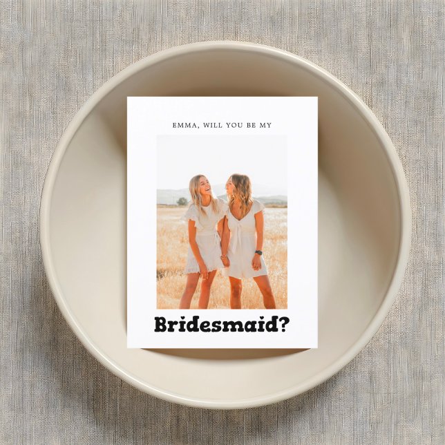 Carte Postale Bridesmaid Proposition Bold Jouer (Créateur téléchargé)
