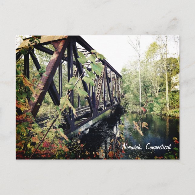 Carte Postale Bridge at Yantic Falls Norwich, Connecticut (Devant)