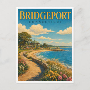 Carte Postale Bridgeport Connecticut Parc de Seaside GeoSaga