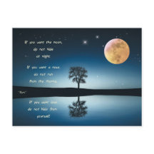 Briefkaart Rumi - Si vous voulez la lune