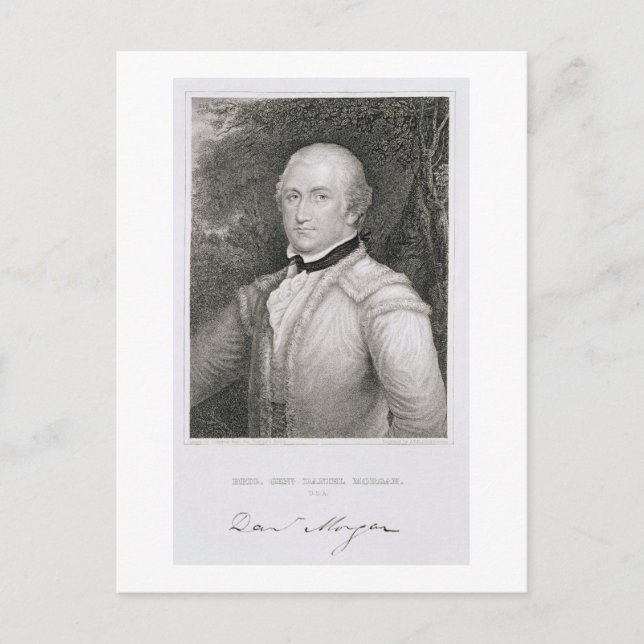 Carte Postale Brigadier-général Daniel Morgan (1736-1802) engrav (Devant)