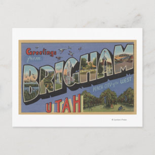Carte Postale Brigham, UtahGrandes lettres ScènesBrigham, UT