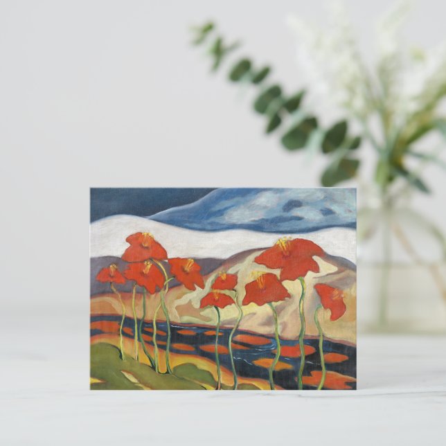 Carte Postale Bright and Cheerful, Landscape with Flowers, (Debout devant)