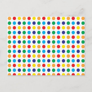 Carte Postale Bright Colorée Fun Pois Motif fille