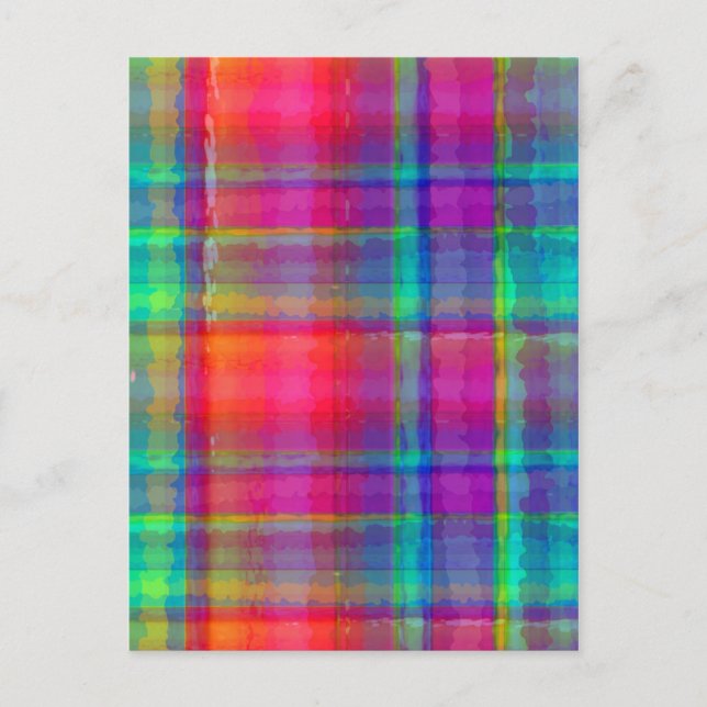 Carte Postale Bright Plaid (Devant)