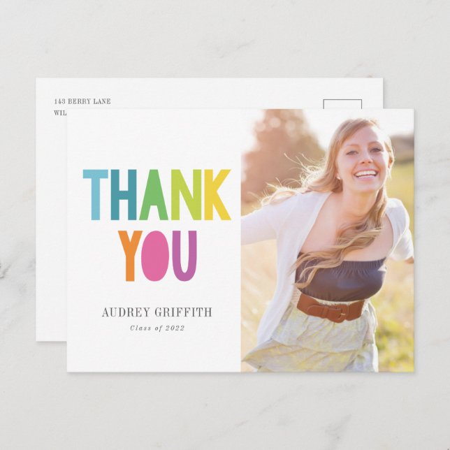 Carte Postale Bright Rainbow Type Grad 2022 Photo (Devant / Derrière)