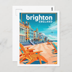 Carte Postale Brighton Angleterre Vintage célèbre Travel Place
