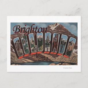 Carte Postale Brighton, Colorado - Scènes de grandes lettres