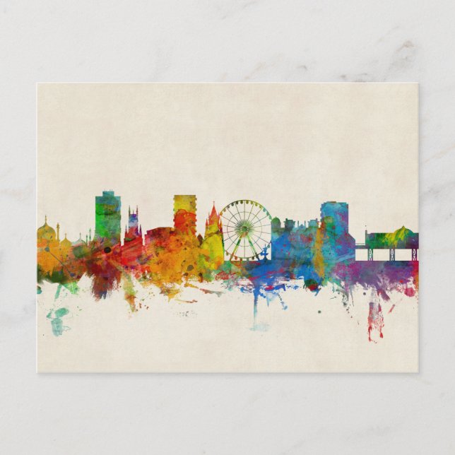 Carte Postale Brighton England Skyline (Devant)