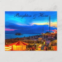 Brighton et Hove Beach & Sunset Digital Painting