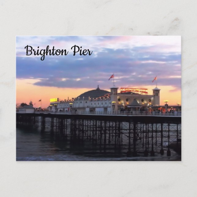 Carte Postale Brighton Pier en soirée (Devant)