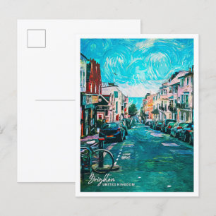 Carte Postale Brighton Royaume-Uni Oil Paint City Paysage