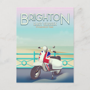 Carte Postale Brighton Union Vintage jack scooter de voyage