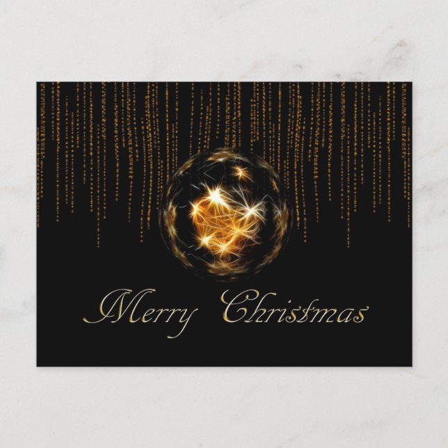 Carte Postale Brillant/Bling Joyeux bal de Noël (Devant)