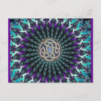 Carte Postale Brillant Mandala Grunge Celtic Knot