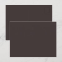 Carte postale brillante marron chocolat pour messa