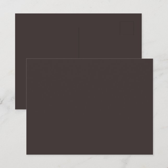 Carte postale brillante marron chocolat pour messa (Devant / Derrière)