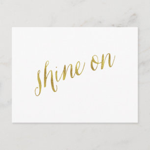 Carte Postale Briller Sur Le Devis Faux Gold Foil Citations Spar