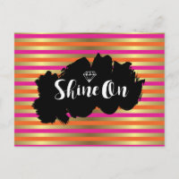 Briller Sur Pink, Rose & Faux Gold Metallic