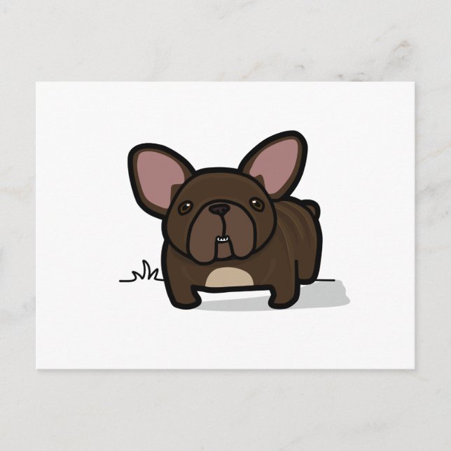 Carte Postale Brindle Frenchie (Devant)