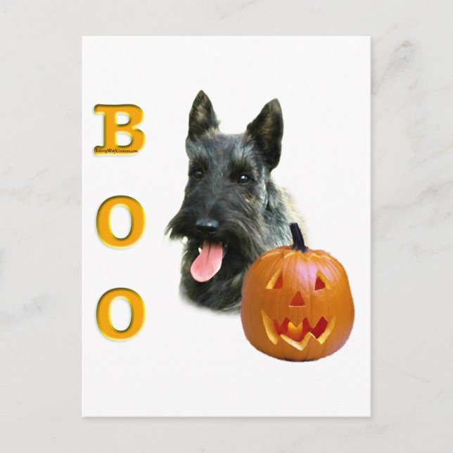 Carte Postale Brindle Scottish Terrier Boo (Devant)