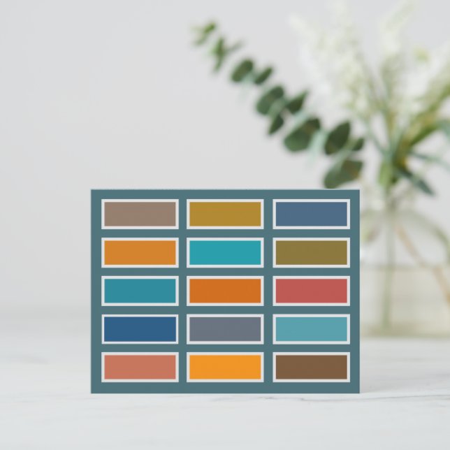 Carte Postale Briques de couleur (rétro)  (Debout devant)