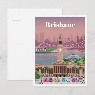 Carte Postale Brisbane Australie Voyage Ancien 