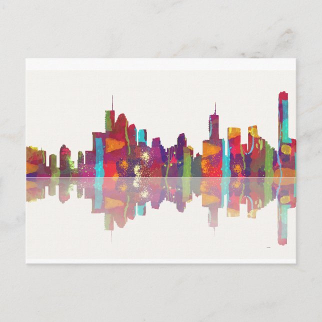 Carte Postale Brisbane Qld Skyline (Devant)