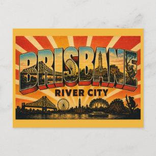 Carte Postale Brisbane Queensland River City Voyage Artistique V