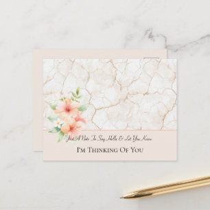Carte Postale Brise d'été Fleurs d'Hibiscus Pensant à Vous