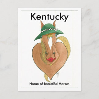Carte Postale briseur de coeur, Kentucky, Maison des beaux cheva