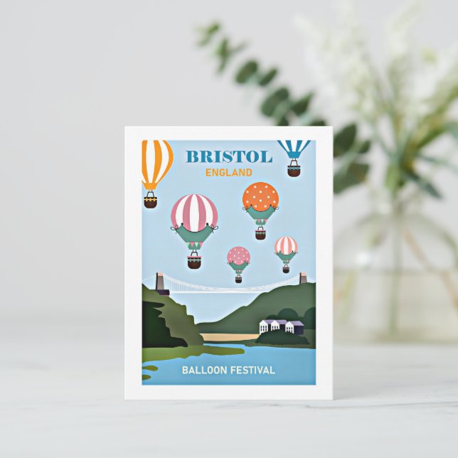Carte Postale Bristol England festival de ballons (Debout devant)