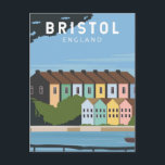 Carte Postale Bristol England Retro Travel Art Vintage<br><div class="desc">Design d'art vectoriel de Bristol. Bristol est une ville à cheval sur la rivière Avon dans le sud-ouest de l'Angleterre avec une histoire maritime prospère.</div>