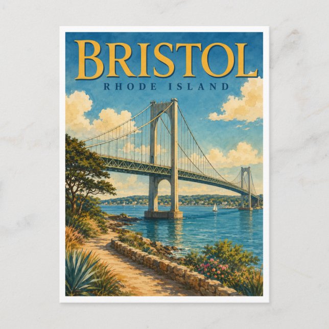 Carte Postale Bristol Rhode Island Mount Hope GeoSaga (Devant)