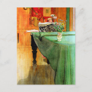 Carte Postale Brita au piano de Carl Larsson, Art Vintage