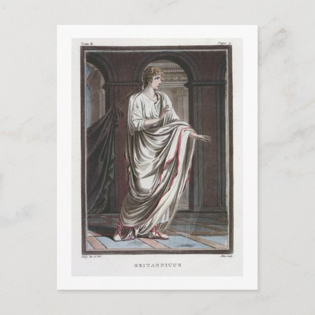 Carte Postale Britannicus, costume pour 'Britannicus' de Jean Ra (Devant)