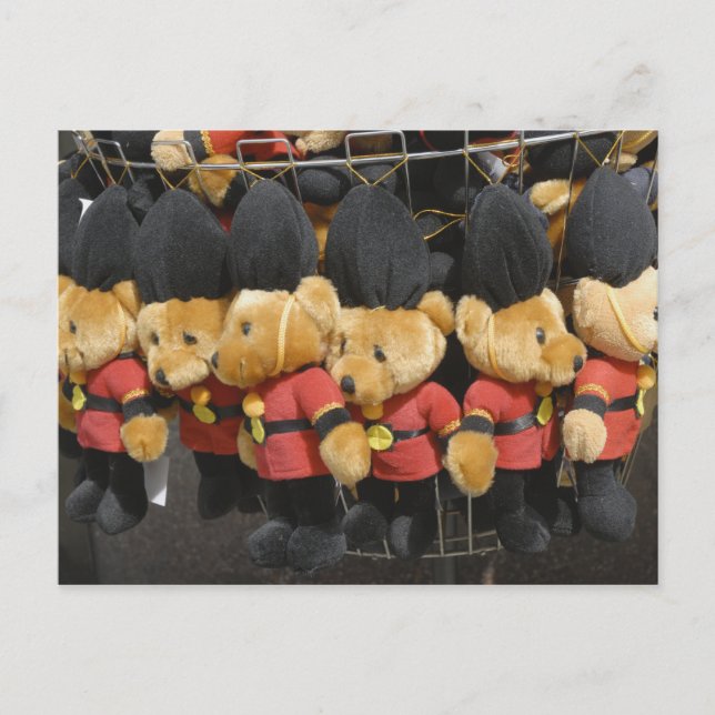 Carte postale britannique Teddy Bear Guardsmen (Devant)