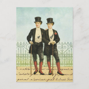 Carte Postale Britanniques Dandy Boys en Tops and Tails