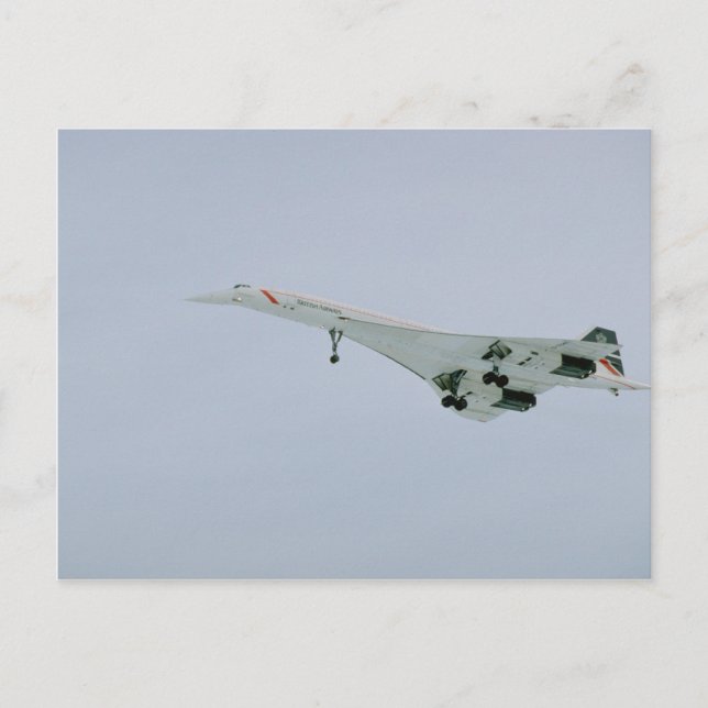 Carte Postale British Airways Concorde on final descent, Ottawa, (Devant)