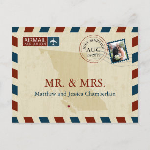 Carte Postale British Columbia Airmail   Remerciements pour mari