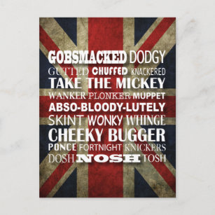 Carte Postale British Slang - Bien sûr que je parle anglais!