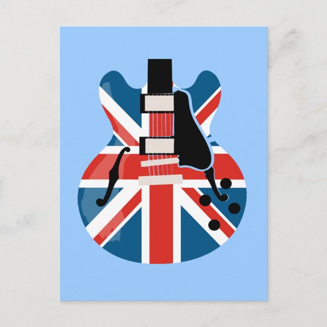 Carte Postale Britpop Guitare (Devant)