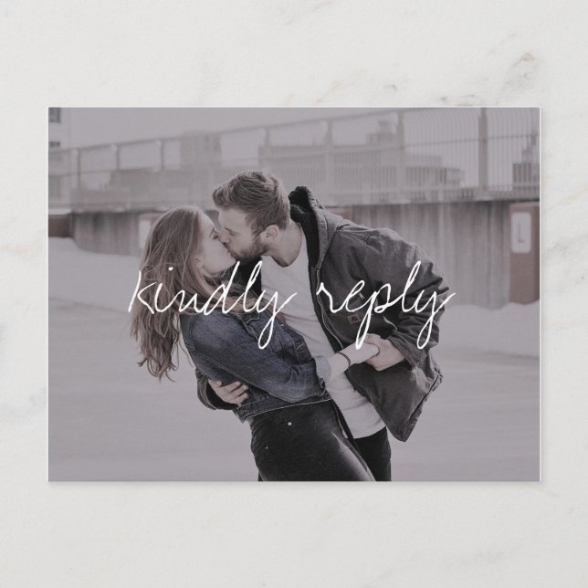 Carte Postale Brittany Modern Photo Simple Repas Choix RSVP (Devant)