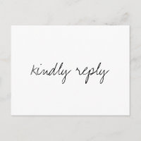 Brittany Modern Simple Repas Choix RSVP