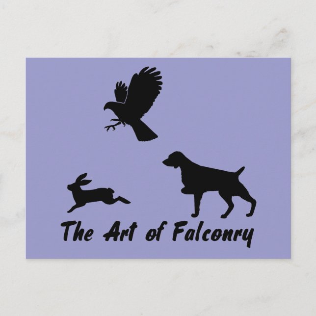 Carte Postale Brittany Spaniel et Falconry (Devant)
