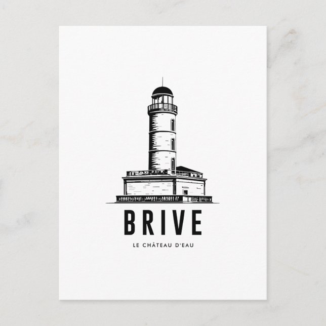 Carte Postale BrivelaGaillarde  Le Chateau dEau  Affiche Vintage (Devant)